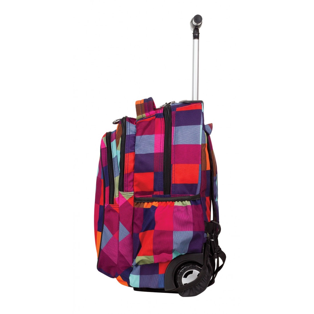 Plecak na kółkach CoolPack Junior MOSAIC w kolorową kratkę CP 003a - plecak-tornister.pl