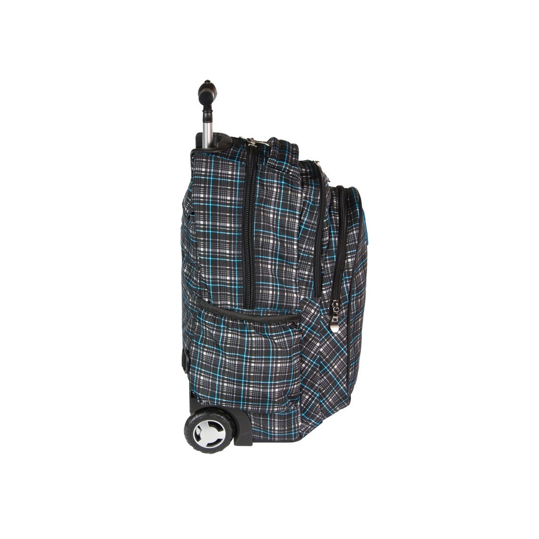 Plecak CoolPack na kółkach dla chłopca w kratkę - JUNIOR GREY SHADOW CP 191 - plecak-tornister.pl