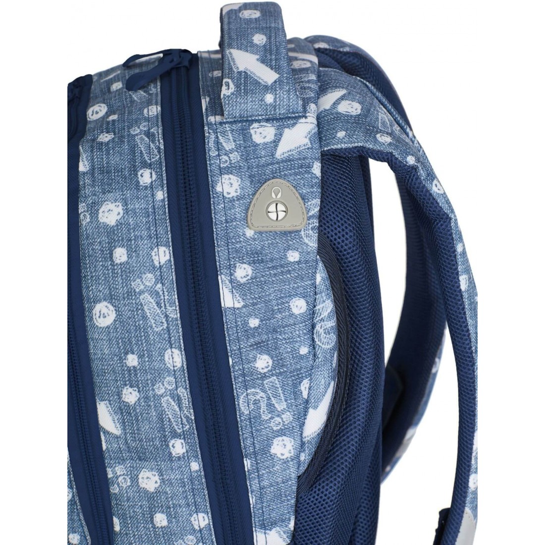 Plecak młodzieżowy dla dziewczyny Head HD-345 C niebieski w strzałki - plecak-tornister.pl