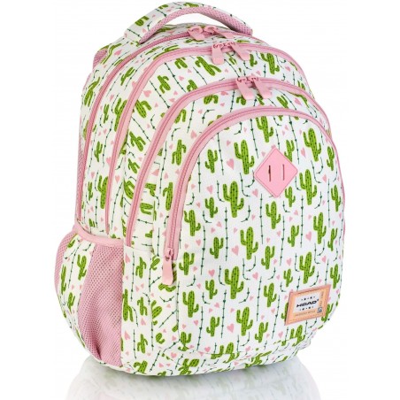 Plecak szkolny HEAD pastelowy w kaktusy HD-307 C