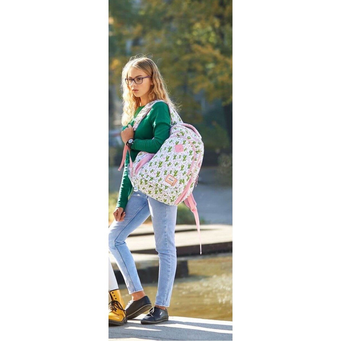 Plecak młodzieżowy dla dziewczyny Head HD-307 C w modne kaktusy - plecak-tornister.pl