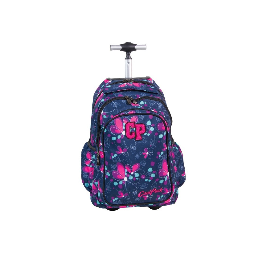 Plecak CoolPack na kółkach dla dziewczynki w kwiatki - CP 201
