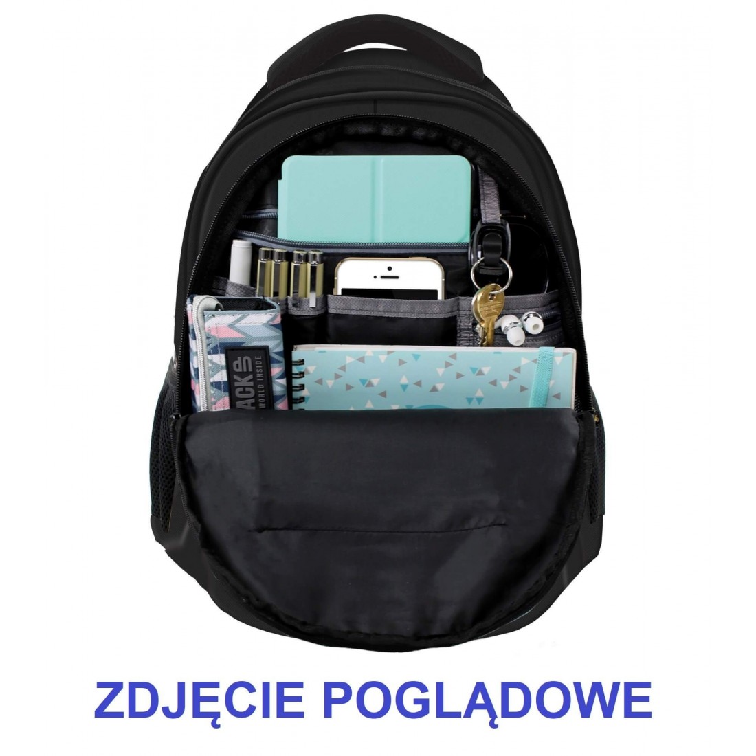 Plecak szkolny dla nastolatki BackUP Unicorn w jednorożce - plecak-tornister.pl
