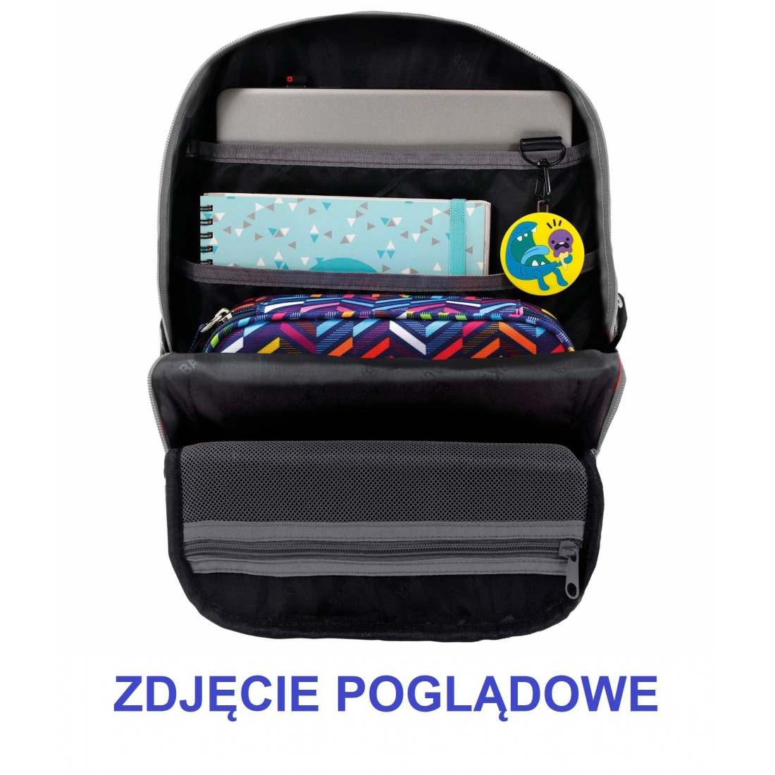 Plecak szkolny dla chłopca BackUP metal tłoczona blacha M42 - plecak-tornister.pl