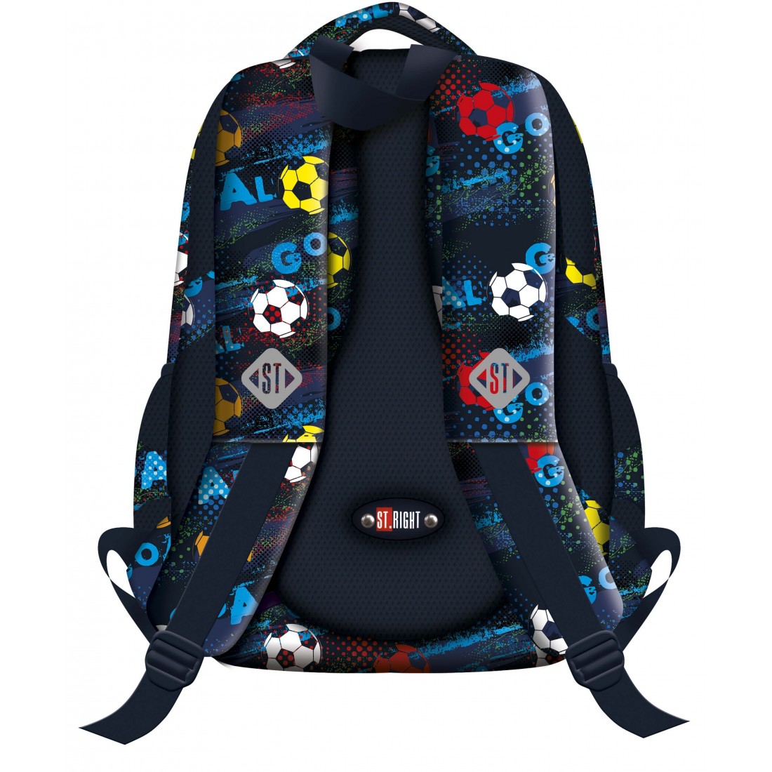 Plecak dla ucznia szkoły podstawowej ST.RIGHT GOAL kolorowy w piłkę nożną BP26 St.Majewski - plecak-tornister.pl