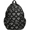 Plecak dla nastolatek w wyjątkowy wzór eleganckich diamentów na czarnym tle