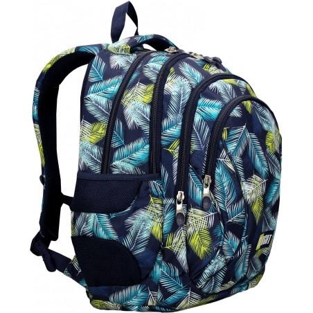Plecak szkolny dla nastolatków Tropical Leaves ST.RIGHT BP02 w tropikalne liście