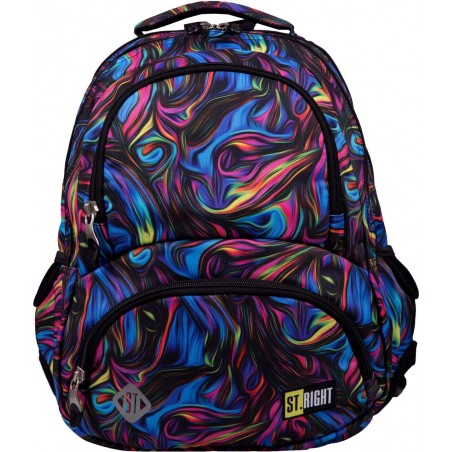 Plecak szkolny dla młodzieży ST.RIGHT BP07 zwraca uwagę dzięki połączeniu ciekawych kolorów