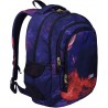 Niebiesko-fioletowy plecak młodzieżowy BP04 z motywem płomieni