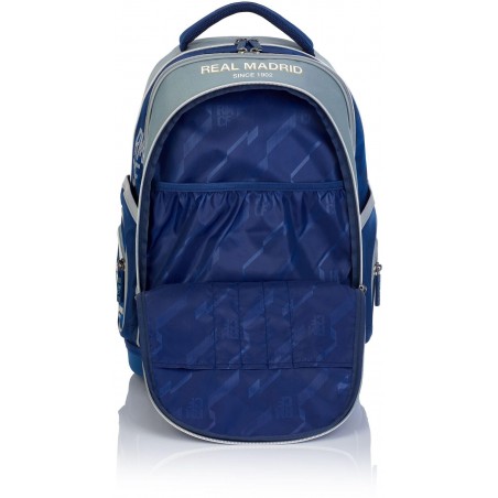 Plecak ergonomiczny Real Madryt niebiesko-szary RM-180 z 2 komorami głównymi