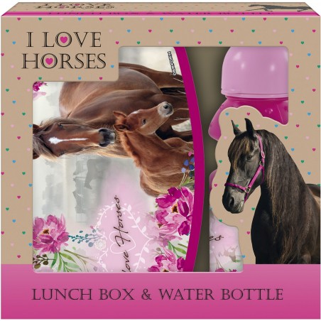 Zestaw śniadaniowy z koniem I LOVE HORSES dla dziewczynki