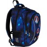 Plecak szkolny do 1 klasy niebieski ST.RIGHT COSMIC MISSION kosmos z naszywkami BP26