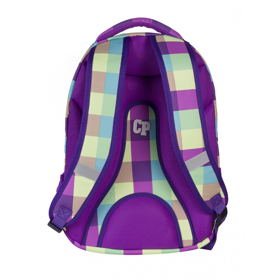 Plecak młodzieżowy CoolPack CP fioletowy w kratkę - 2w1 COMBO PURPLE PASTEL 482 - plecak-tornister.pl