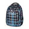 Plecak młodzieżowy CoolPack CP czarny i niebieski w kratkę - 2w1 COMBO SPORTY 451