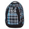 Plecak młodzieżowy CoolPack CP czarny i niebieski w kratkę - 3 przegrody STUDENT SPORTY 449