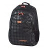 Plecak młodzieżowy na laptop CoolPack CP czarny w kratkę + pomarańczowe wstawki URBAN BLACK & ORANGE 422
