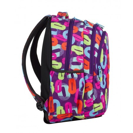 Plecak młodzieżowy CoolPack CP lekki w kolorowe zera dla dziewczynki BASIC MULTICOLOR 547