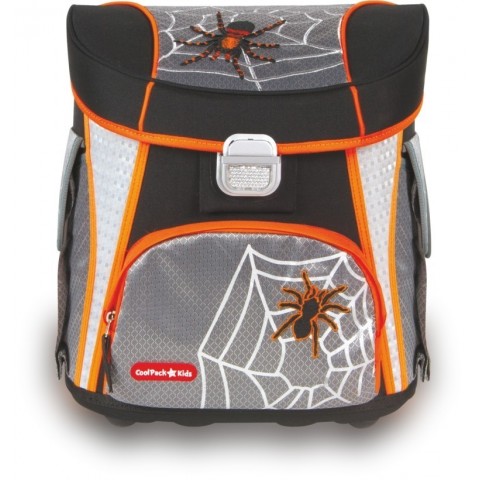 TORNISTER COOLPACK CP SPIDER - SZARY Z PAJĄKIEM