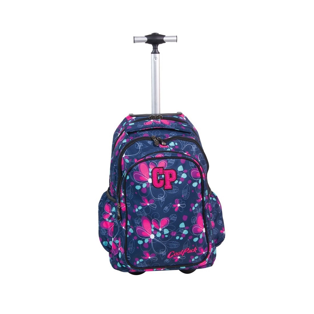 Plecak CoolPack na kółkach dla dziewczynki w kwiatki - JUNIOR NIGHT MEADOW CP 201 - plecak-tornister.pl