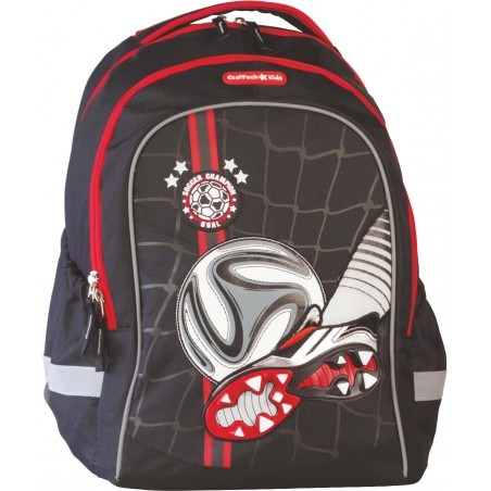 PLECAK SZKOLNY COOLPACK CP FOOTBALL - CZARNY Z PIŁKĄ