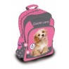 Plecak szkolny Sweet Pets - różowy w kropki z pieskiem