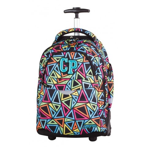 CoolPack CP plecak do szkoły na kółkach z kolorowymi trójkątami - super model dla dziewczynki