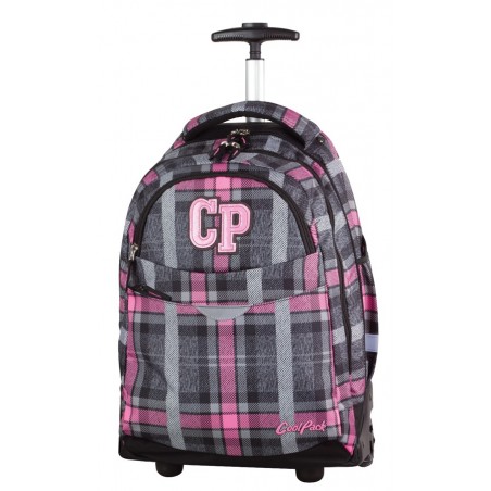 Plecak na kółkach CoolPack CP RAPID SCOTISH DAWN 694 szary w kratkę dla dziewczynki