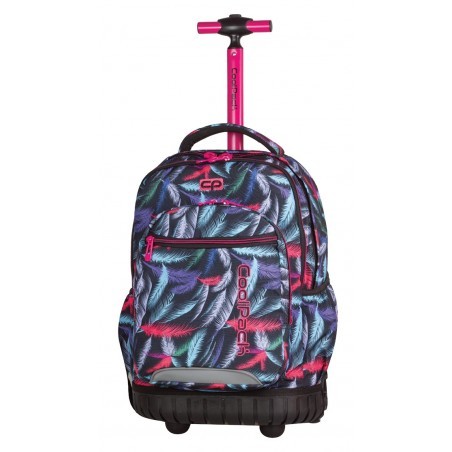 Plecak na kółkach CoolPack CP SWIFT PLUMES 964 w kolorowe piórka dla dziewczynki