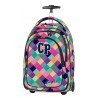 Plecak na kółkach CoolPack CP TARGET PATCHWORK pastelowe kolory w kratkę dla dziewczynki