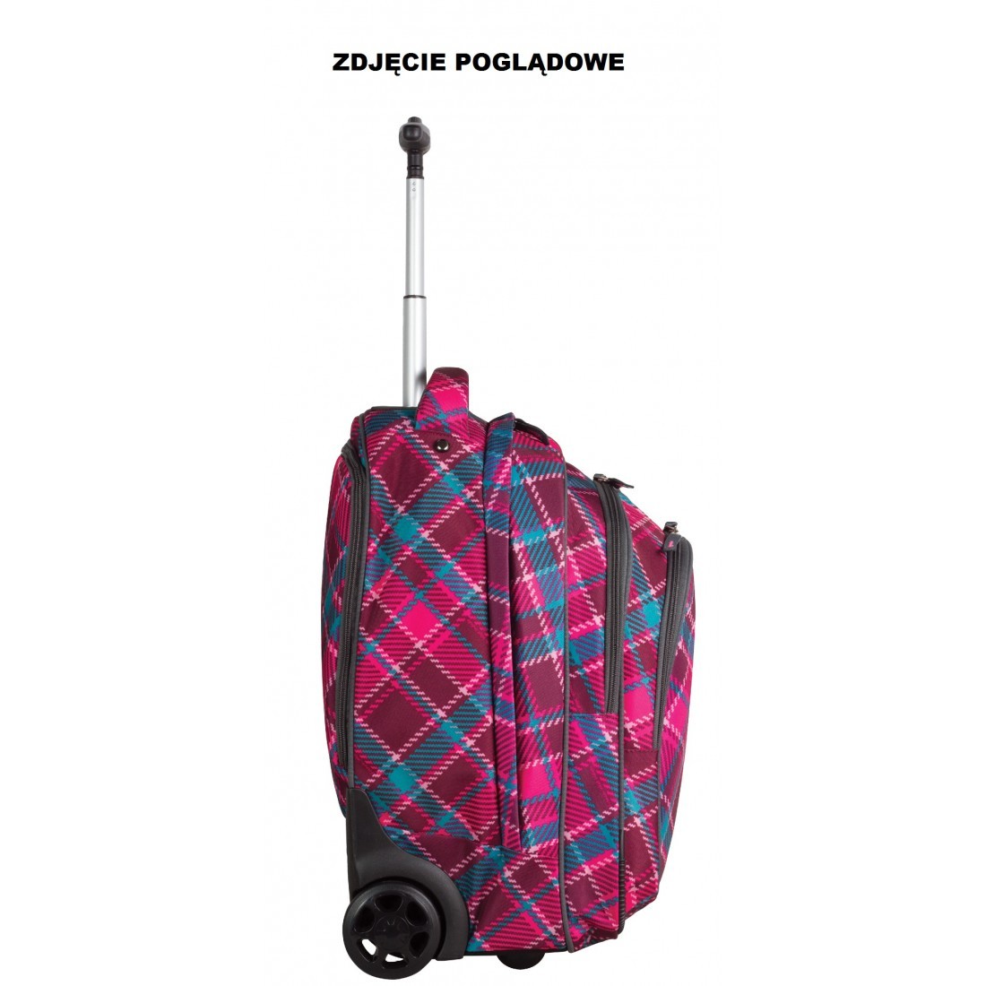 Plecak na kółkach CoolPack CP Target Pastel Check szary w kratkę - plecak-tornister.pl