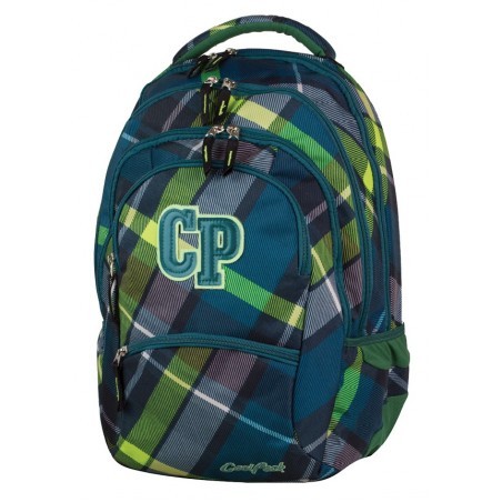 Plecak młodzieżowy CoolPack CP COLLEGE VERDURE 623 zielony w kratkę 5 przegród