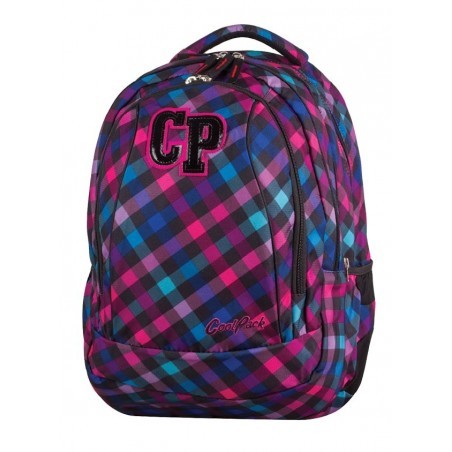 Plecak młodzieżowy CoolPack CP COMBO SCARLET 667 różowo-fioletowy w kratkę - 2w1