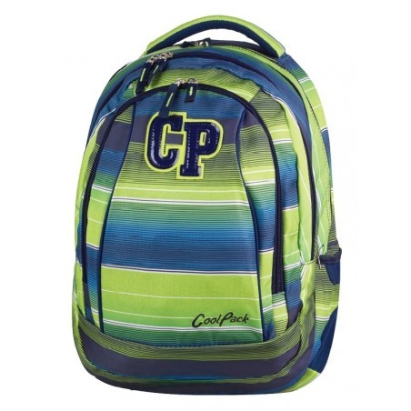 Plecak młodzieżowy CoolPack CP COMBO MULTI STRIPES 646 zielono-niebieski w paski - 2w1