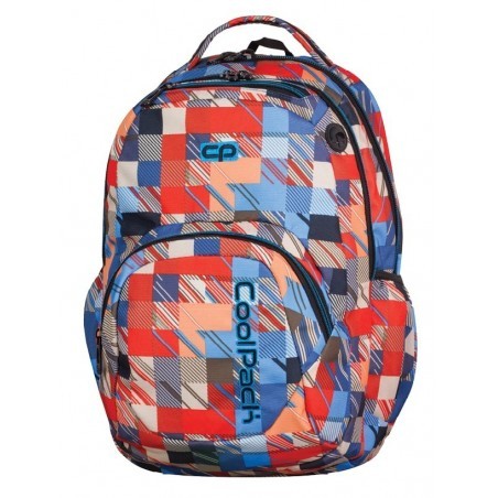 Plecak młodzieżowy CoolPack CP SMASH MOTION CHECK 890 czerwono-niebieski w kratkę 