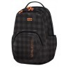 Plecak młodzieżowy CoolPack CP SMASH BLACK&ORANGE 1037 czarny w kratkę z pomarańczowymi wstawkami