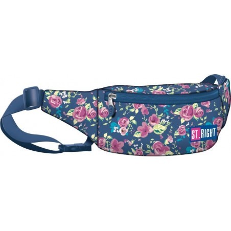 Saszetka na pas / nerka ST.RIGHT niebieska w kwiaty FLOWERS 2 NAVY BLUE